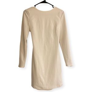 Long sleeve, backless chain dress